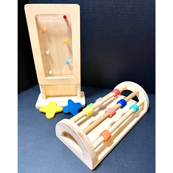 Kiwi Co wooden Let’s Look toys bead push  & color drop - Picture 1 of 5